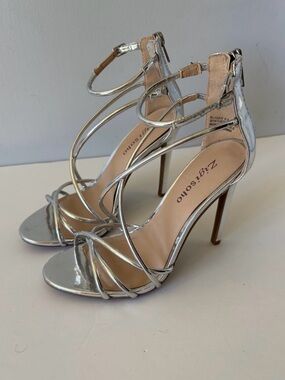 Silver Metallic Heels - Zigi SoHo